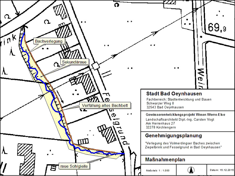 Volmerdingser Bach noerdl Ziepelbrink Karte