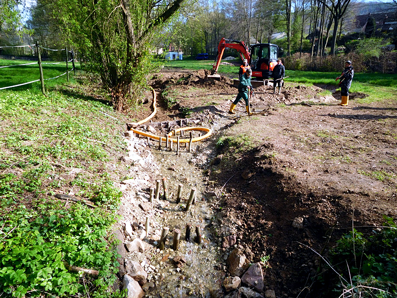 wulferdingser muehlenbach ot wulferdingsen zum jaegerplatz bachverlegung sohlgleite furt am quellbach 06