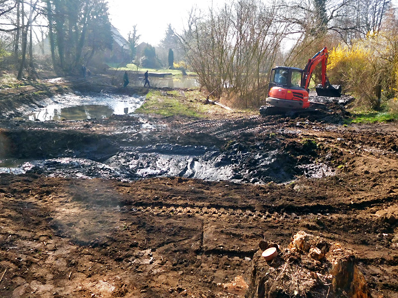 volmerdingser bach zwischen weinstr und roehn bachverlegung und furt statt verrohrung optimierung wegedurchlass rueckbau teichanlge 04