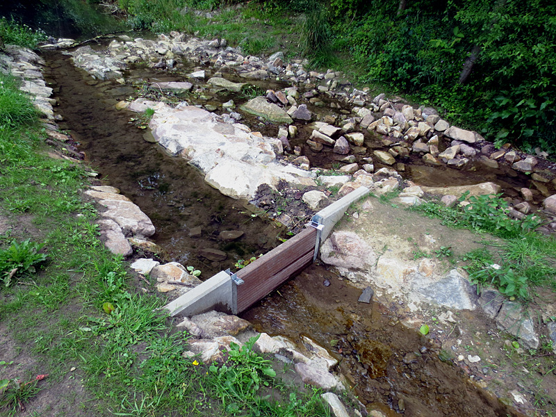 rothenuffelner muehlenbach rothenuffeln kurpark schleifen eines wehres neue sohlgleite optimierung der wasserteilung 07