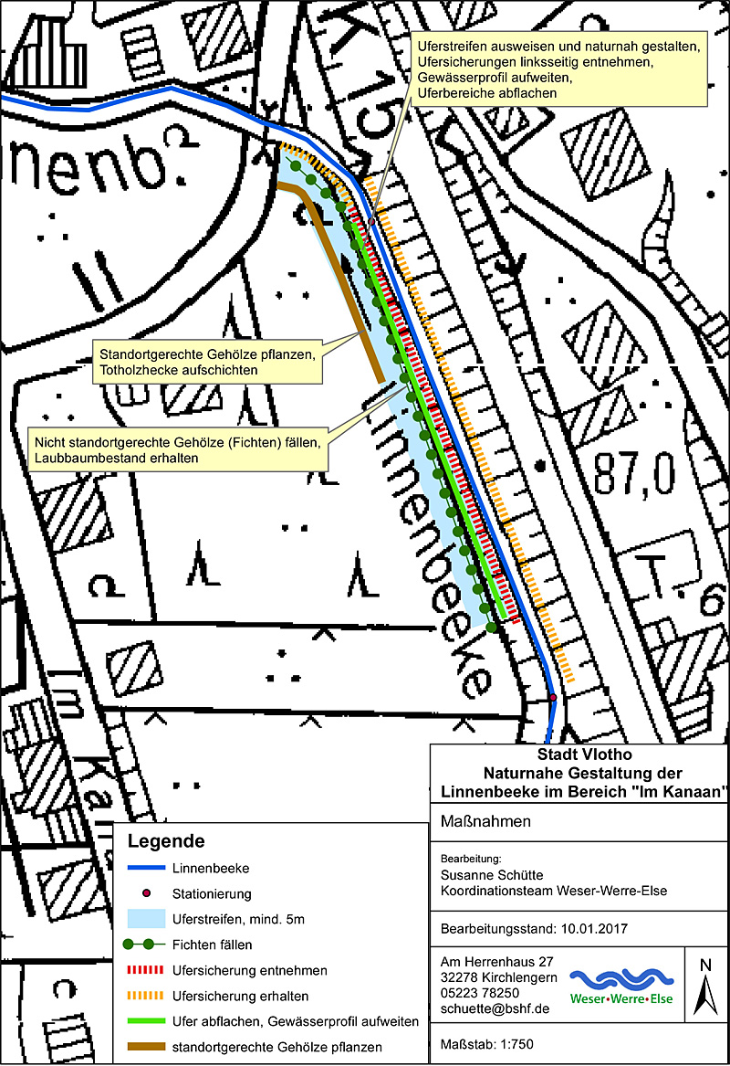 linnenbeeke im kanaan aufweitung naturnahe gestaltung karte